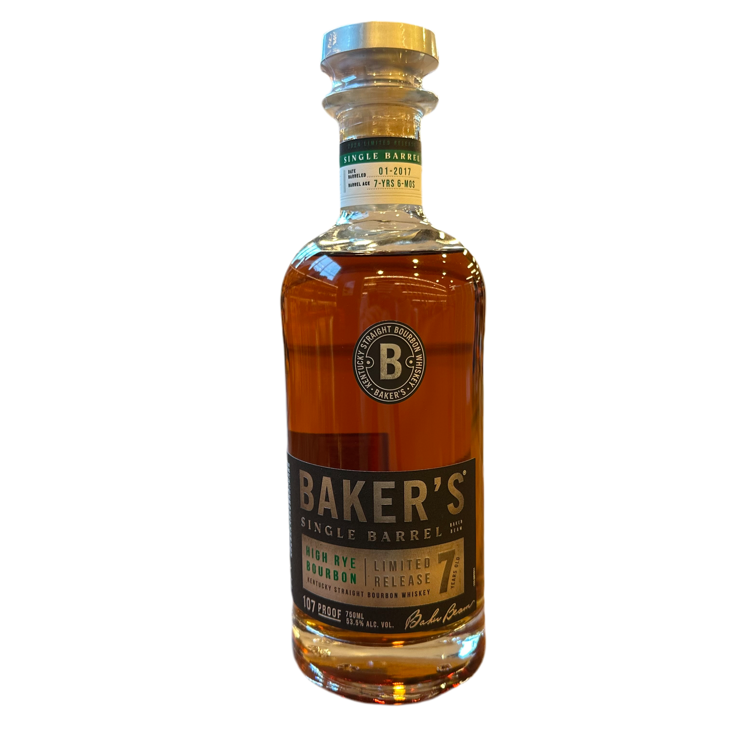 Baker's High Rye BBN Single Barrel 7 Years(Limited Availability) - 750ml