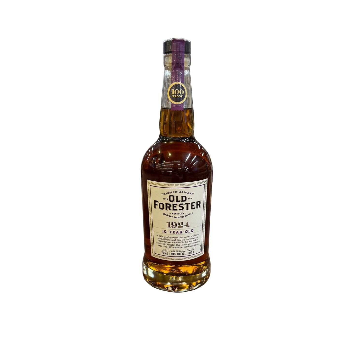 Old Forester Straight Bourbon 1924 Whiskey Row Series 10 Year - 750 ML