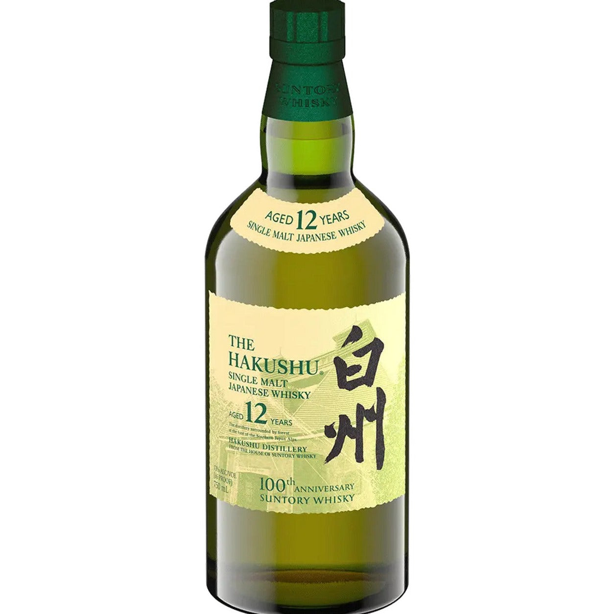 Hakushu Single Malt 12 Year 100th Anniversary, 750 ML