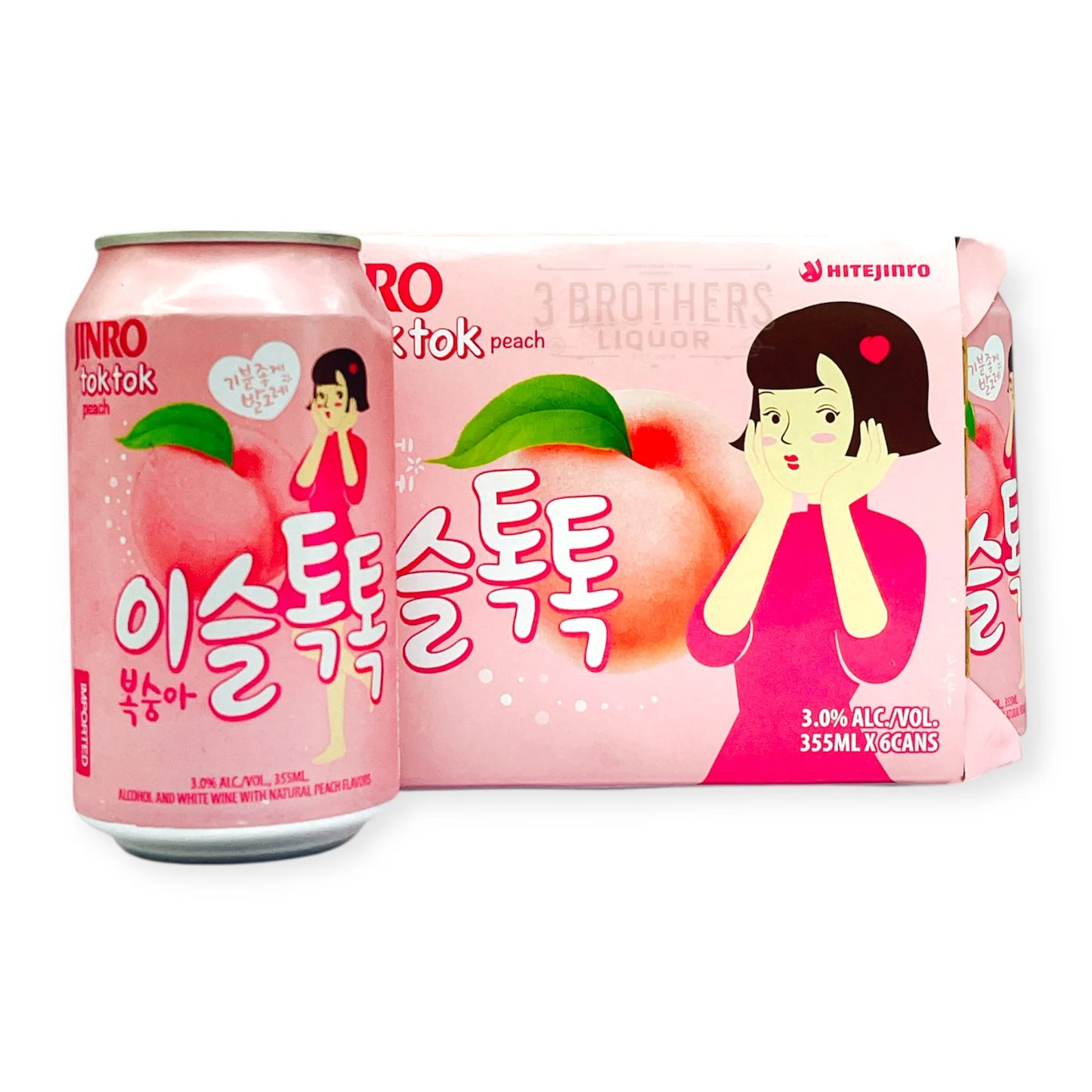Jinro Tok Tok Peach - 355 ML (6pk)