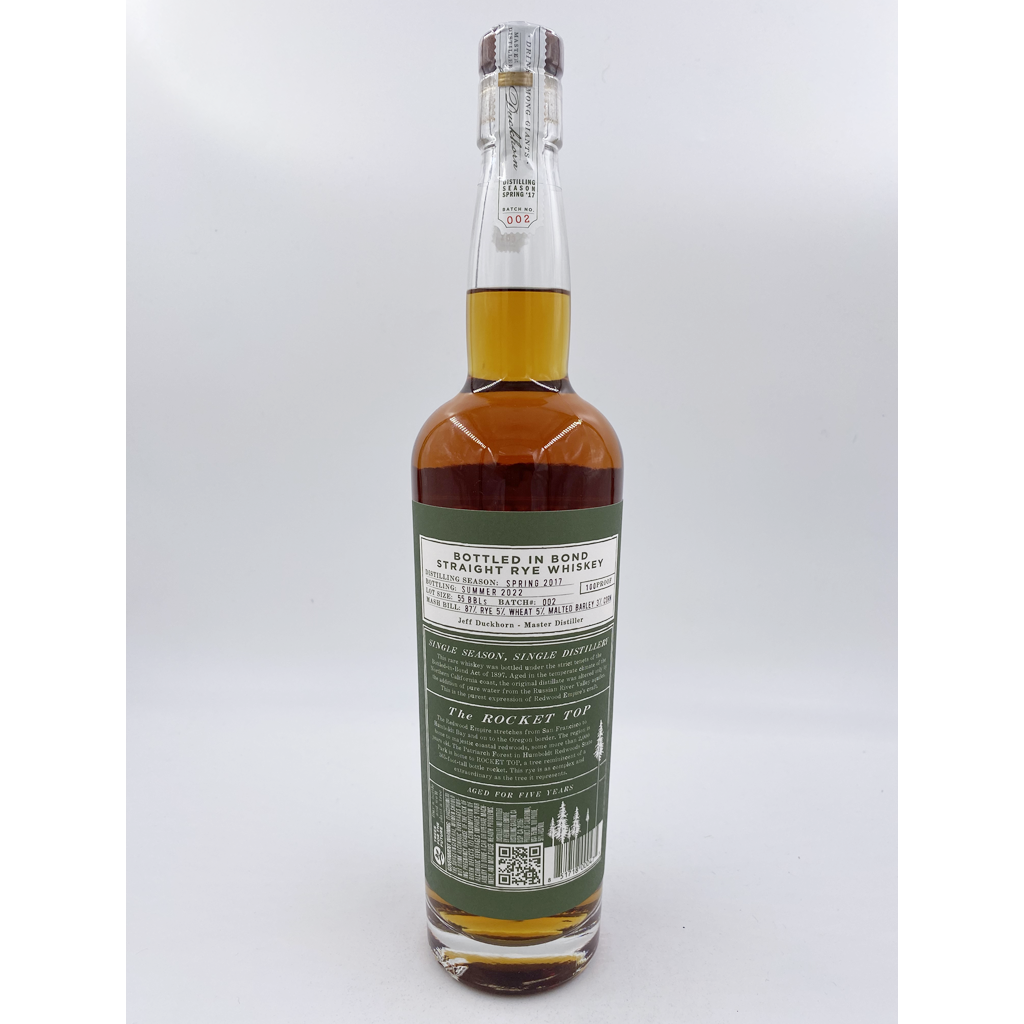 Redwood Empire Rocket Top Rye Bottled In Bond - 750ML