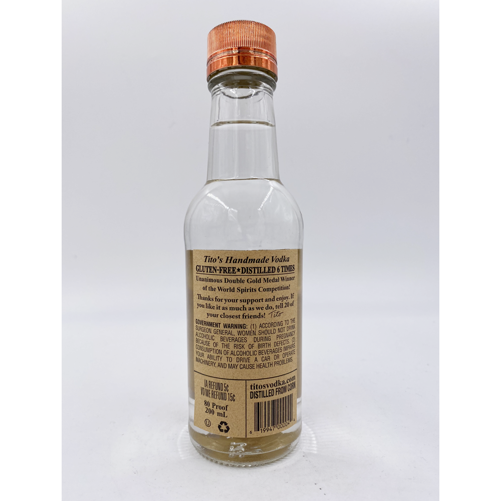 Tito's Handmade Vodka - 200ML