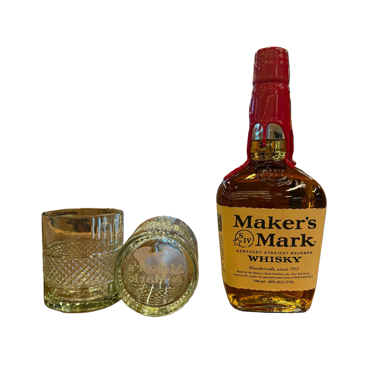 Makers Mark Kentucky Straight Bourbon Whisky Holiday Gift Set (750 ml)