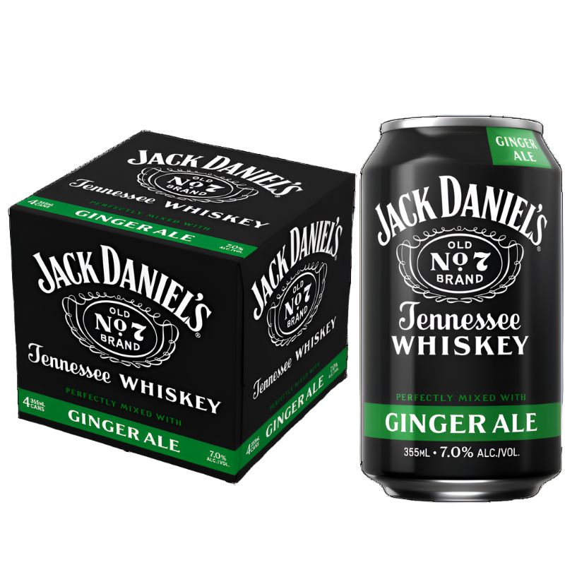 Jack Daniel and Ginger Ale, 355 ML