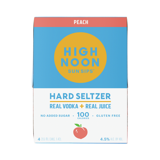 High Noon Peach 4 Pack - 355ML