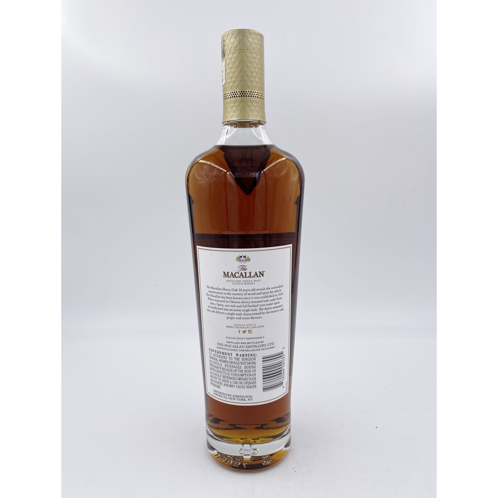 Macallan 18 Year Old Sherry Oak - 750ML – Leivine Wine & Spirits Macallan 18 Year Old Sherry Oak - 750ML – Leivine Wine & Spirits