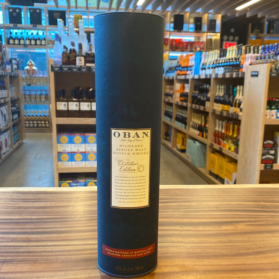 Oban Single Malt The Distillers Edition Double Matured in Montilla Fino Seasoned American Oak Casks, 750 ML
