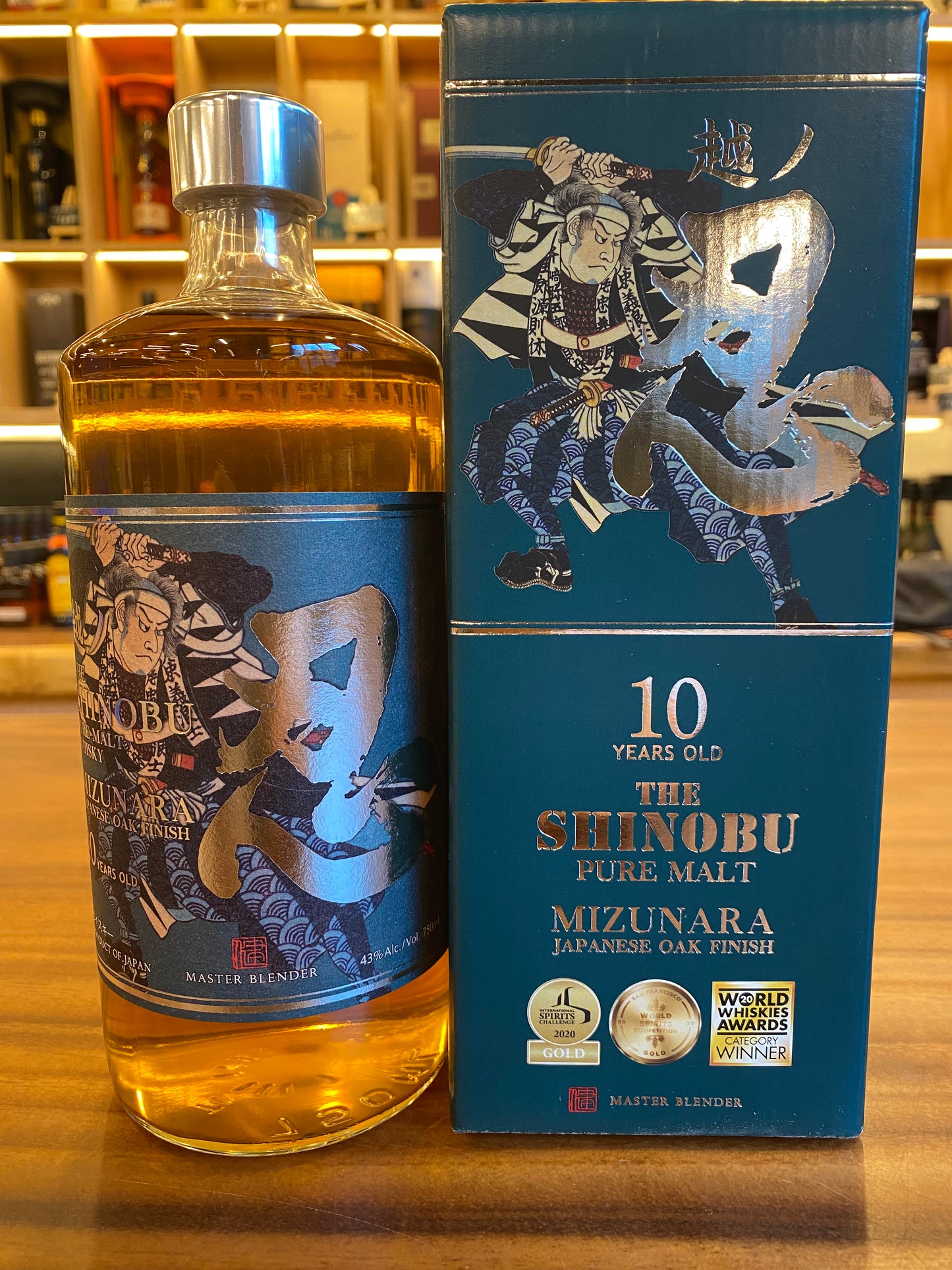 Shinobu 10 Years Old Pure Malt Whisky Aged in  Mizunara Oak Finish, 750 ML